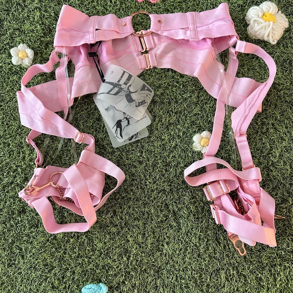 Honey Birdette Kukuro Blush Garter Belt